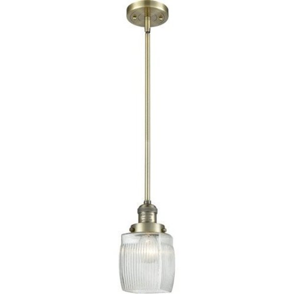 Innovations Lighting 1 Light Vintage Dimmable Led Colton 8" Mini Pendant 201S-AB-G302-LED